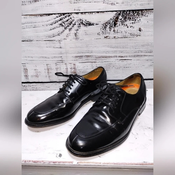Cole‎ Haan Grand Os Carter Leather Oxford Black Shoe size 8 Office Dress - Picture 1 of 8